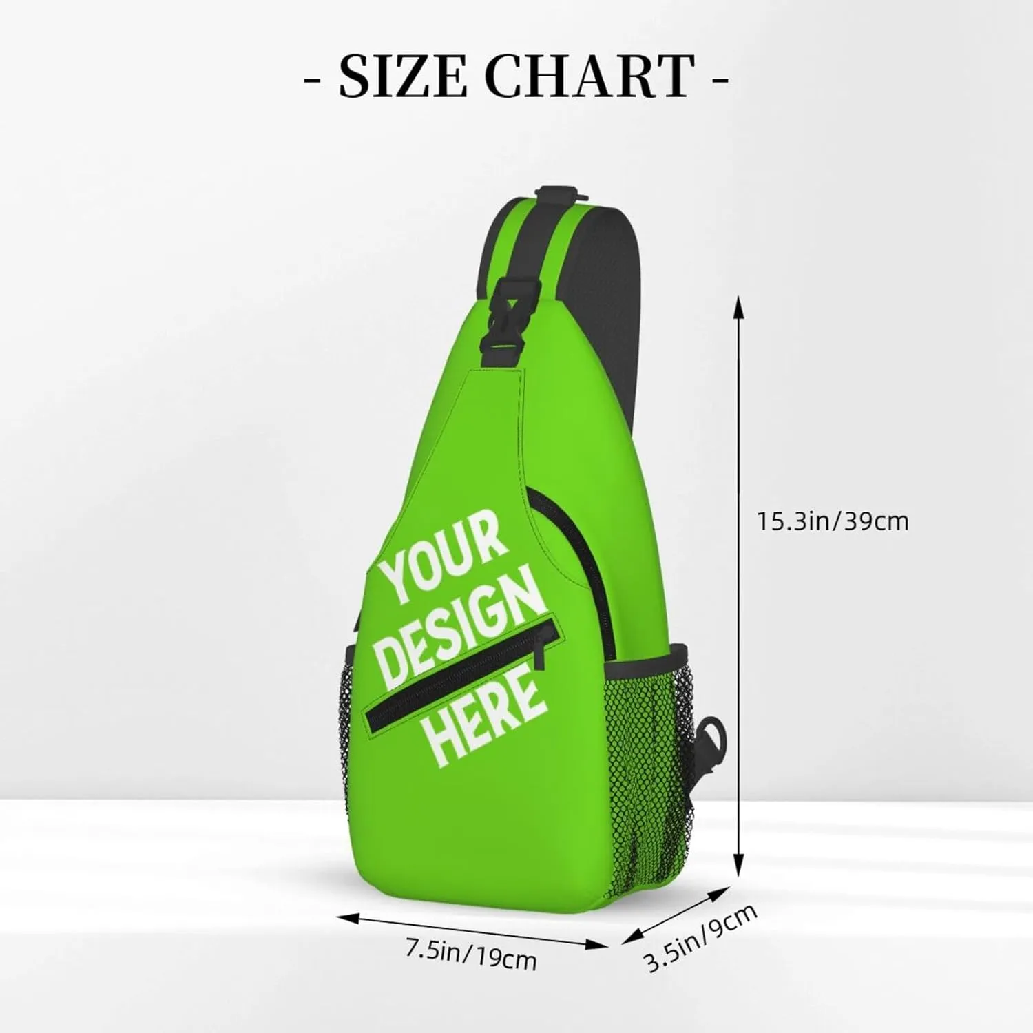 Sling Backpack for Men&Women Personalized Crossbody Sling Bags with Photo Name Logo Customized Chest Bag Travel Hiking