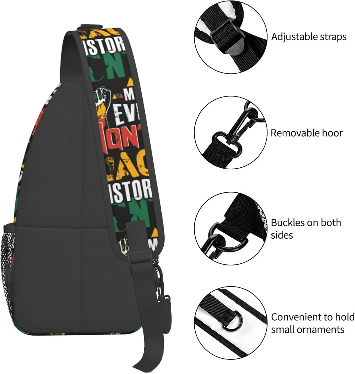 Sling Bag Adjustable Crossbody Bag Casual Chest Bags Travel Shoulder Backpack For Women Men