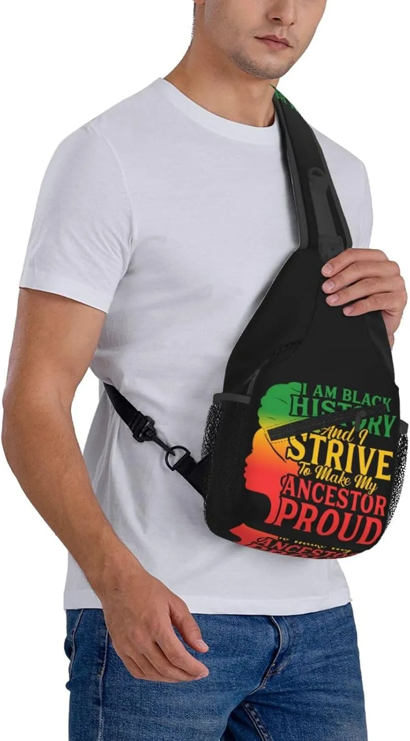 Sling Bag Adjustable Crossbody Bag Casual Chest Bags Travel Shoulder Backpack For Women Men