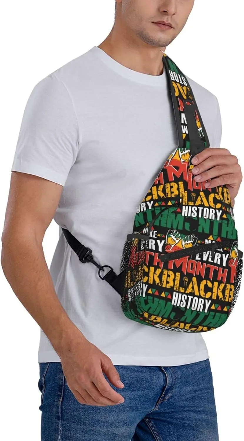 Sling Bag Adjustable Crossbody Bag Casual Chest Bags Travel Shoulder Backpack For Women Men