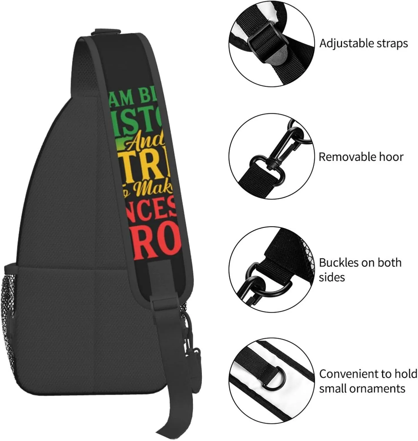 Sling Bag Adjustable Crossbody Bag Casual Chest Bags Travel Shoulder Backpack For Women Men