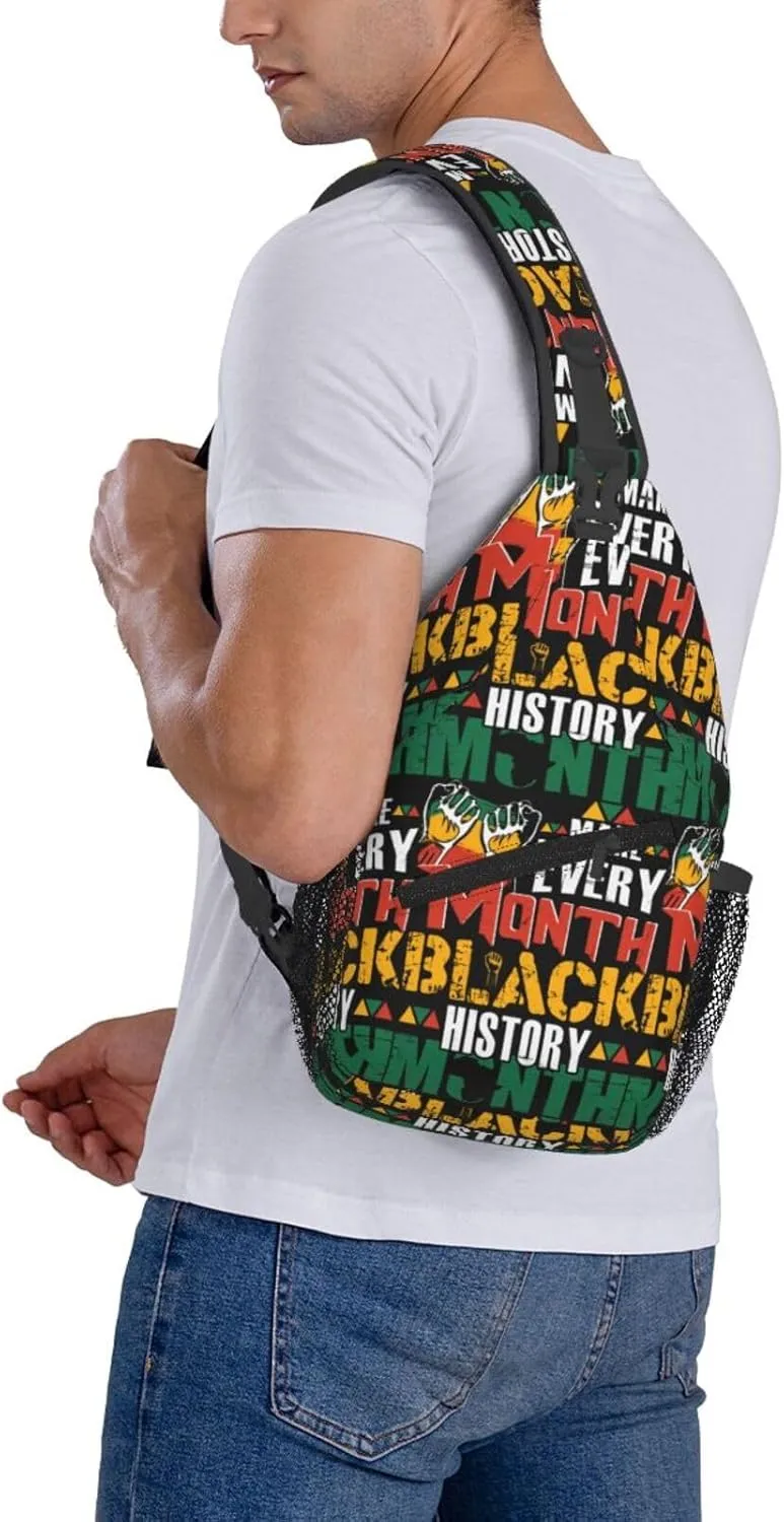Sling Bag Adjustable Crossbody Bag Casual Chest Bags Travel Shoulder Backpack For Women Men