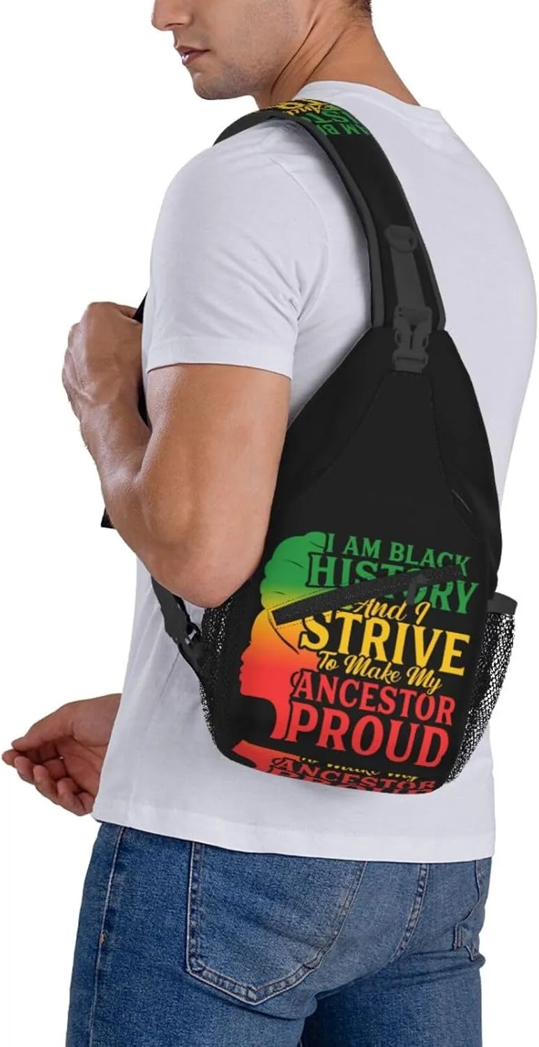 Sling Bag Adjustable Crossbody Bag Casual Chest Bags Travel Shoulder Backpack For Women Men