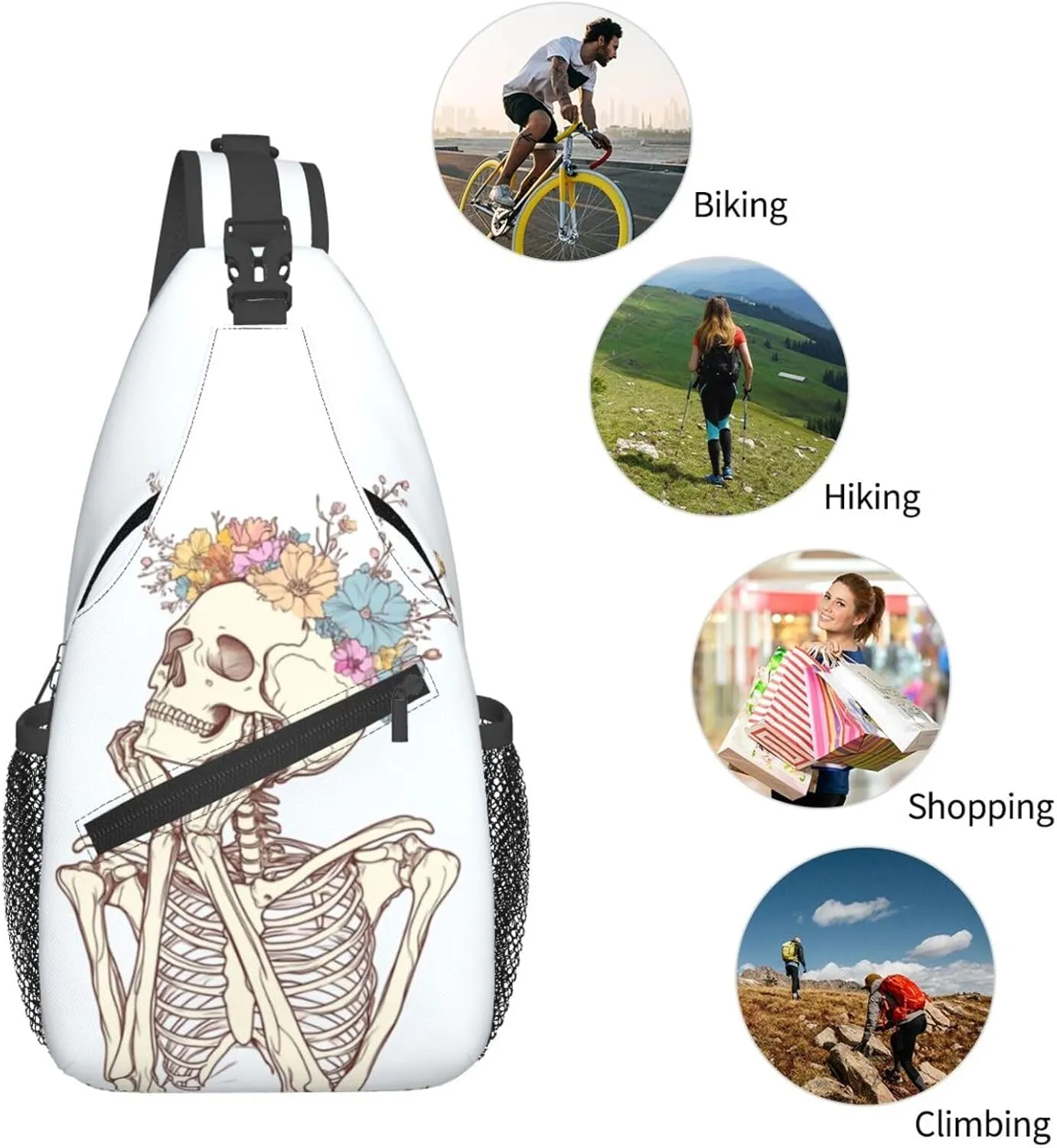 Sling Bag Baseball Vintage Sport Hiking Daypack Crossbody Shoulder Backpack Travel Chest Pack for Men Women