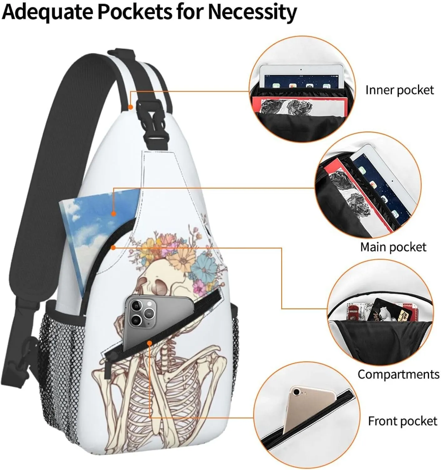 Sling Bag Baseball Vintage Sport Hiking Daypack Crossbody Shoulder Backpack Travel Chest Pack for Men Women