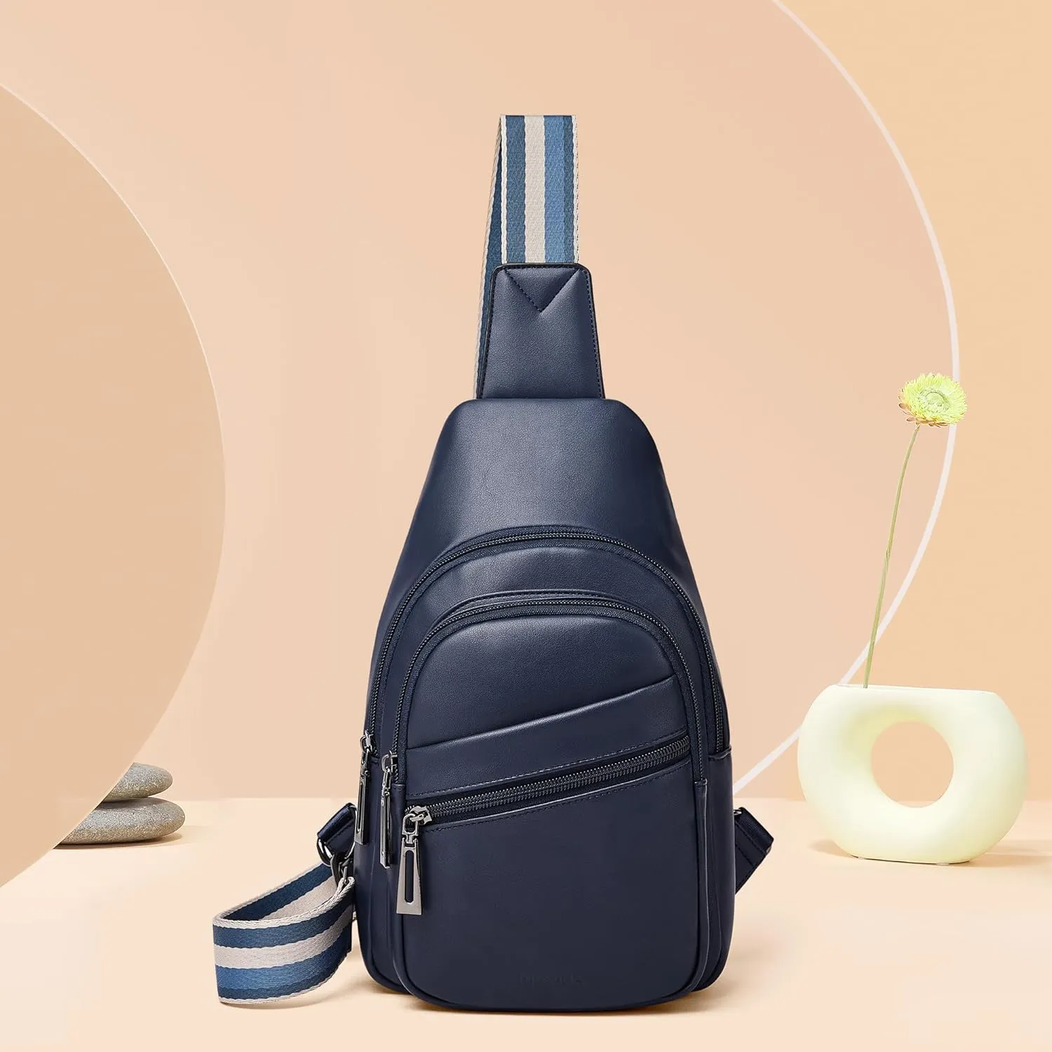 Sling Bag Crossbody Bags for Women for Travel, 3.5 x 10.5 x 6(L x H x W),Adjustable Straps 22.5 to 44 inch