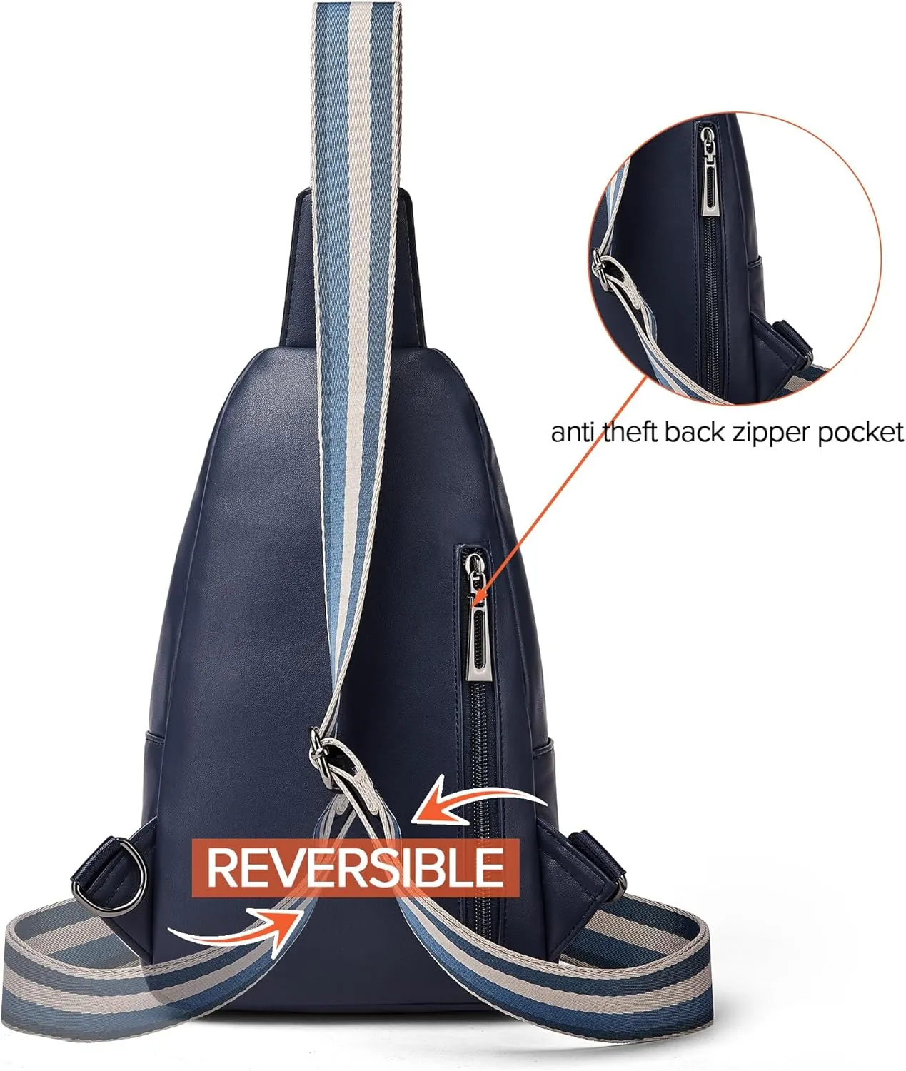 Sling Bag Crossbody Bags for Women for Travel, 3.5 x 10.5 x 6(L x H x W),Adjustable Straps 22.5 to 44 inch