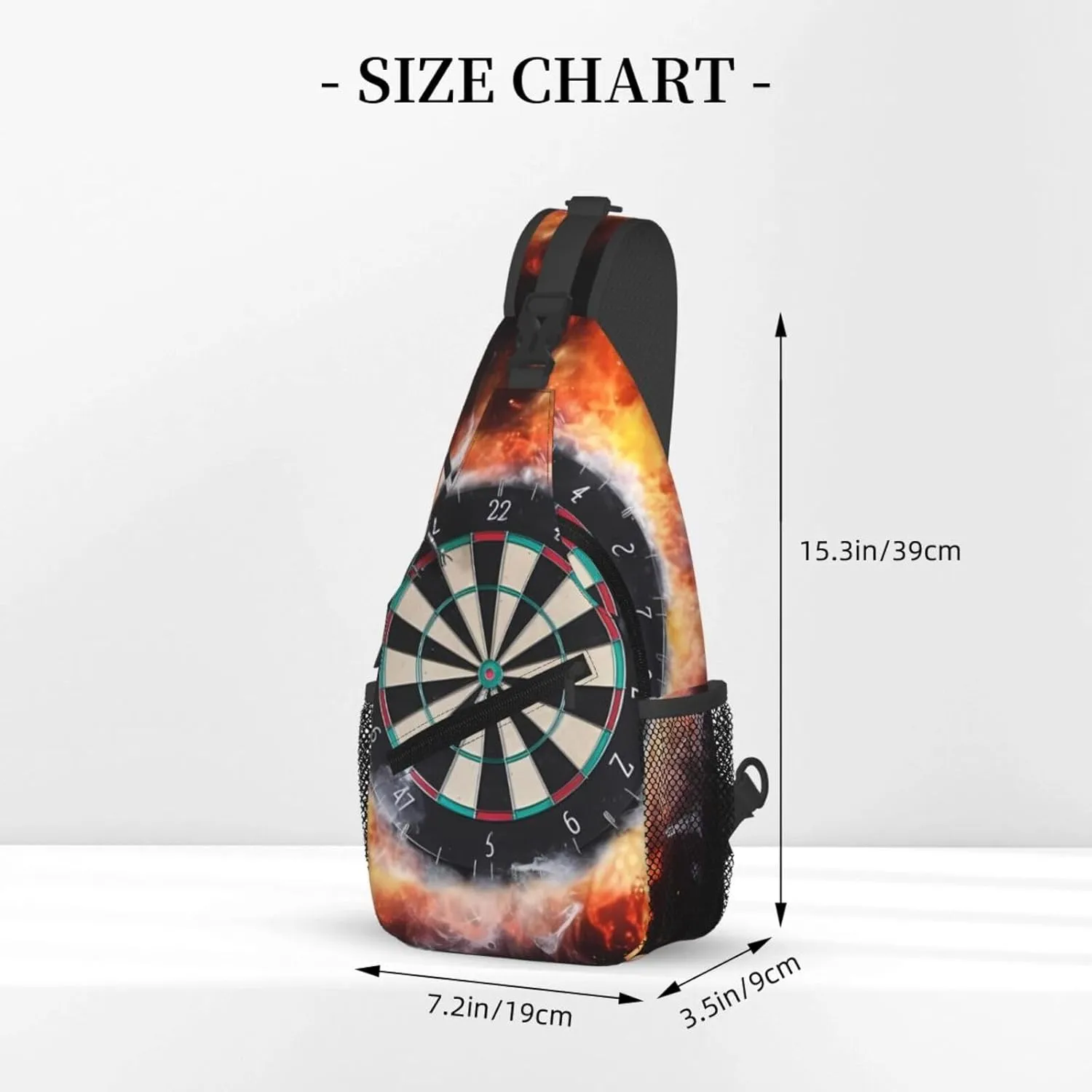 Sling Bag Crossbody Sling Backpack for Men Women Dart Board Cross Chest Bag Travel Hiking Daypack