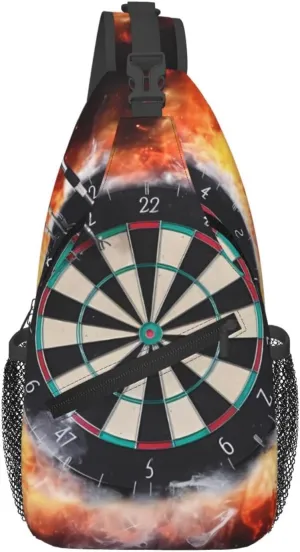 Sling Bag Crossbody Sling Backpack for Men Women Dart Board Cross Chest Bag Travel Hiking Daypack