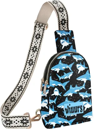 Sling Bag Travel Leather Fanny Pack Fashion Crossbody Bags for Women for Hiking Cycling Running