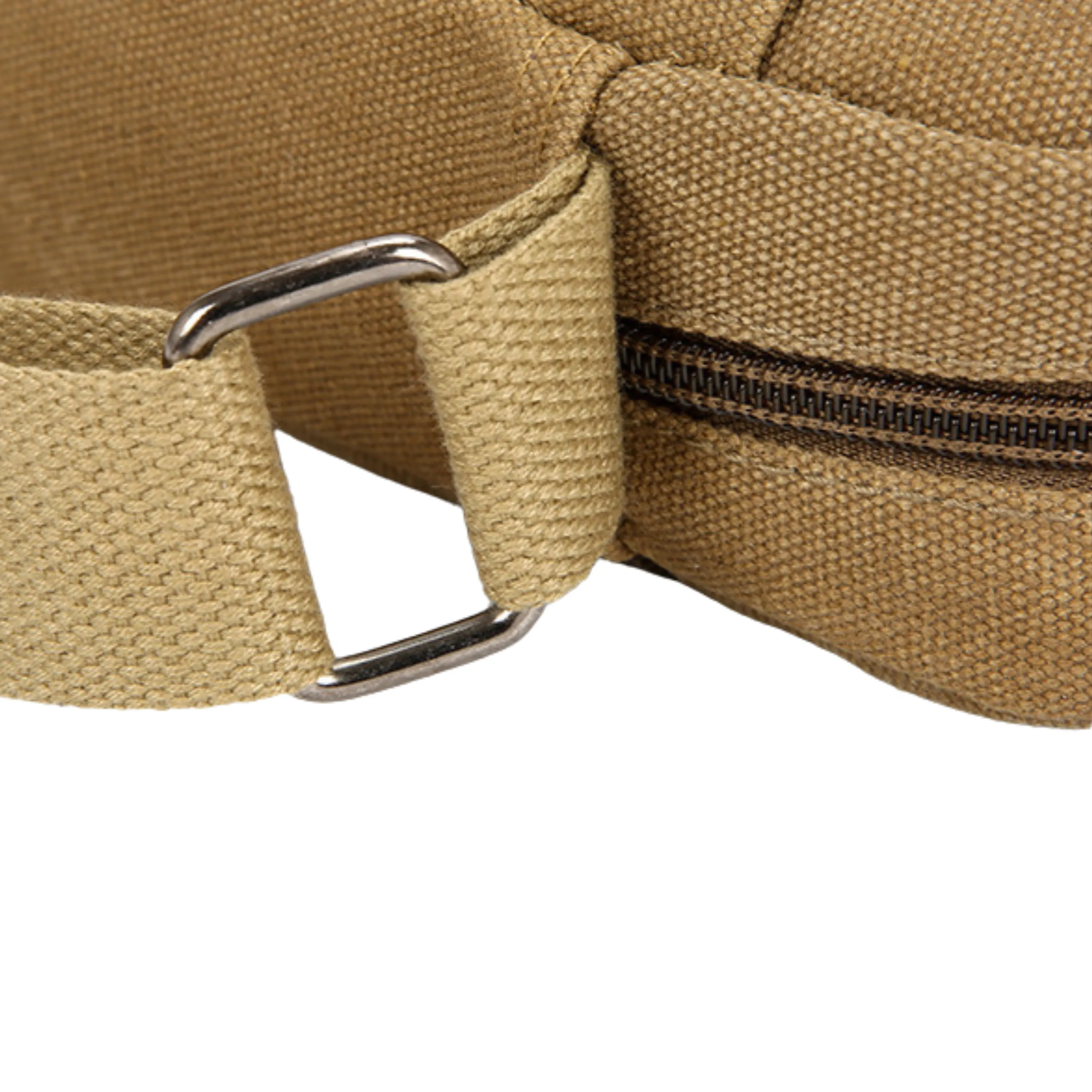 Small Canvas Crossbody Satchel – 5 Zipper Bag for Men and Women