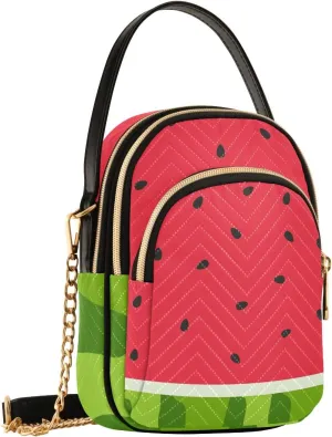 Small Cross body Bags for Women Quilted Crossbody Cell Phone Shoulder Purse Handbags Wallet Detachable Chain Bag