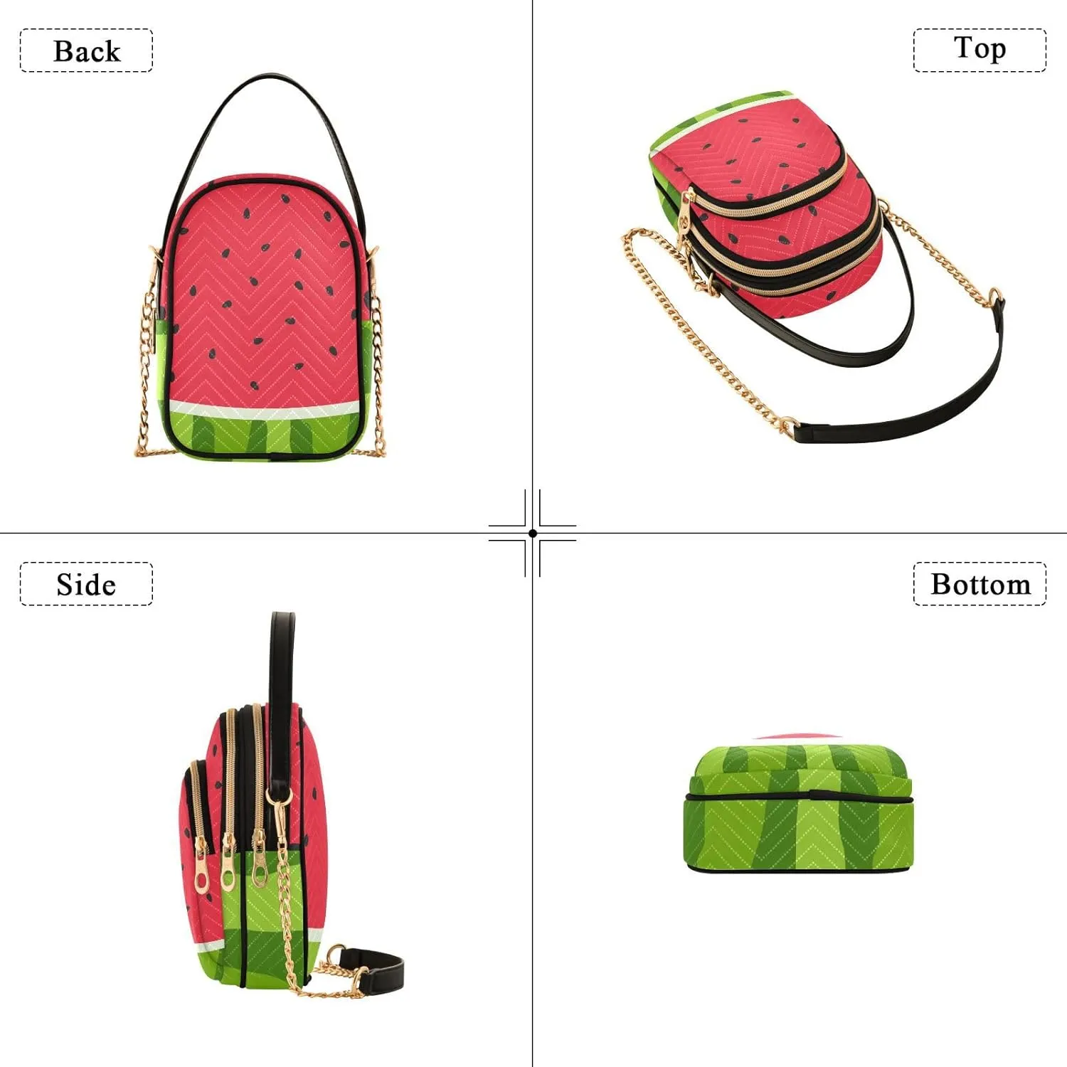 Small Cross body Bags for Women Quilted Crossbody Cell Phone Shoulder Purse Handbags Wallet Detachable Chain Bag