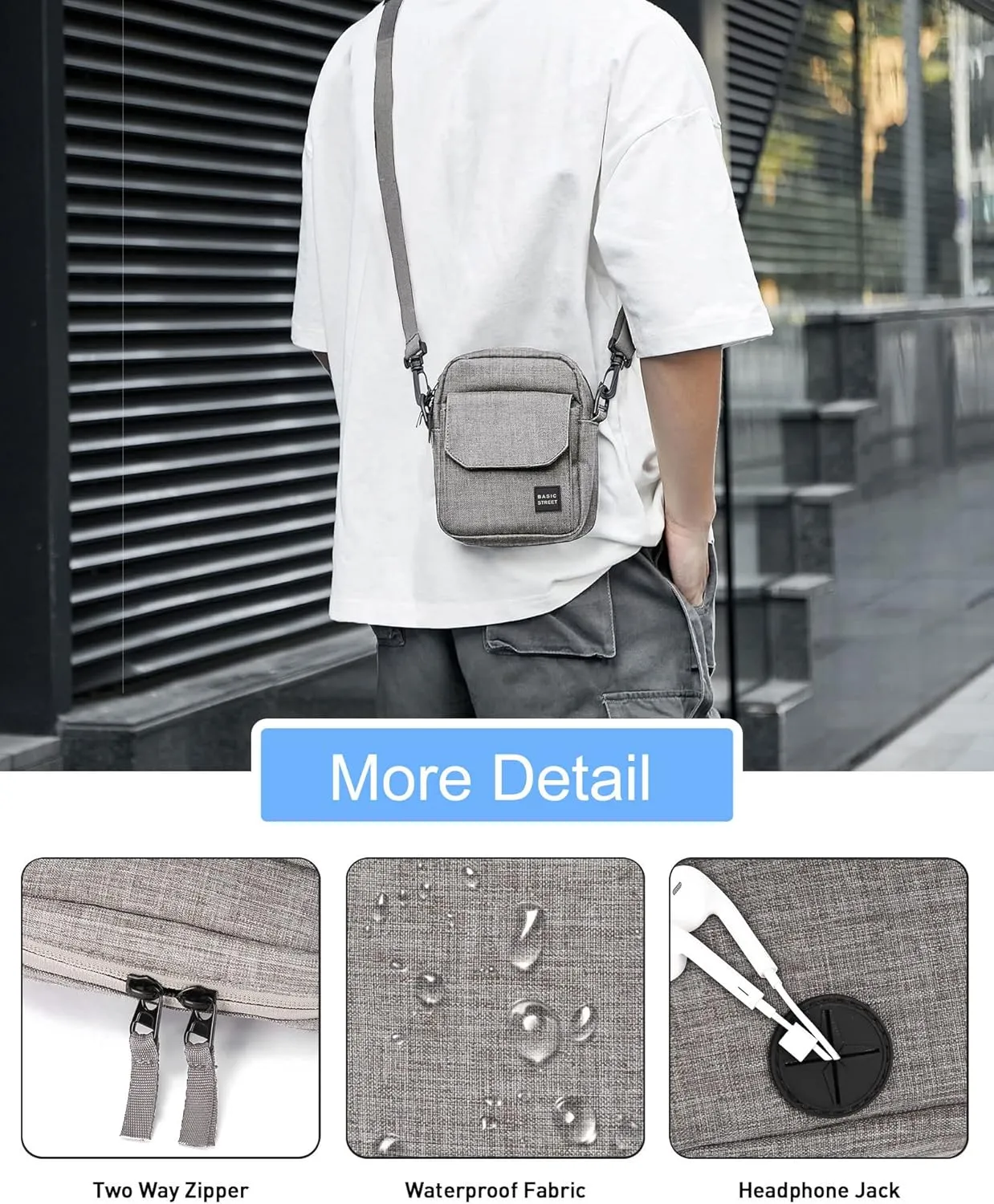 Small Crossbody Bag Side Shoulder Bag For Men, Women Mini Messenger Bag
