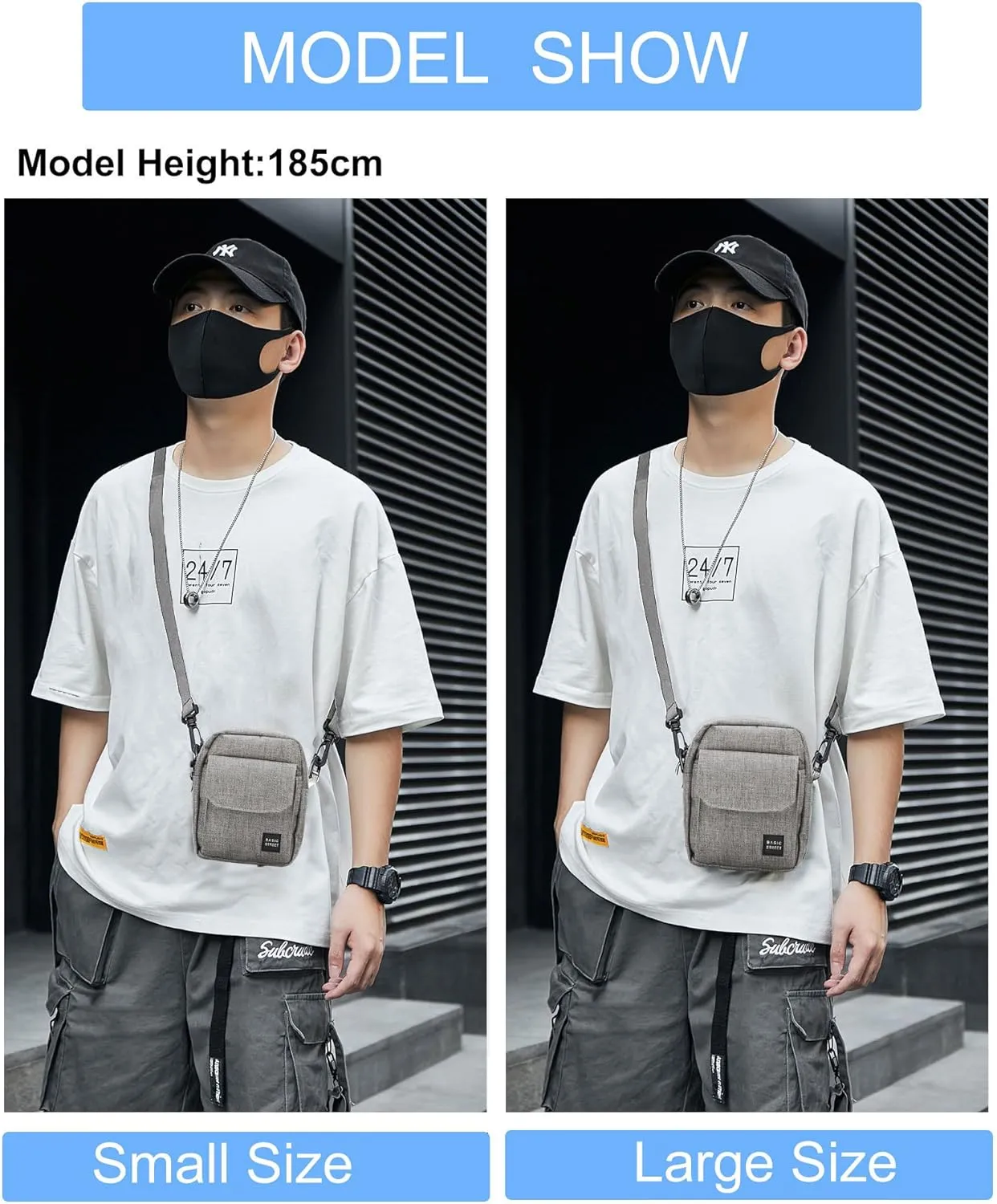 Small Crossbody Bag Side Shoulder Bag For Men, Women Mini Messenger Bag