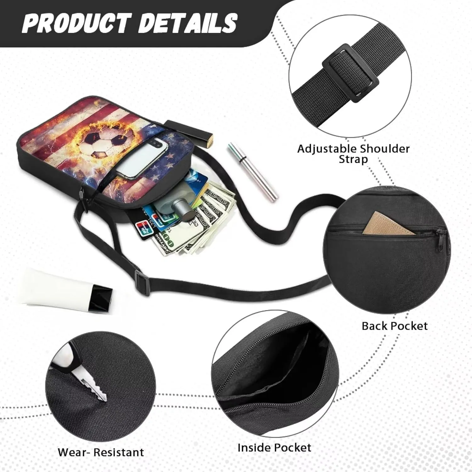 Small Crossbody Purse Cute Travel Cell Phone Purse Kawaii Cross Body Bag Purses for Women Men Boys Girls