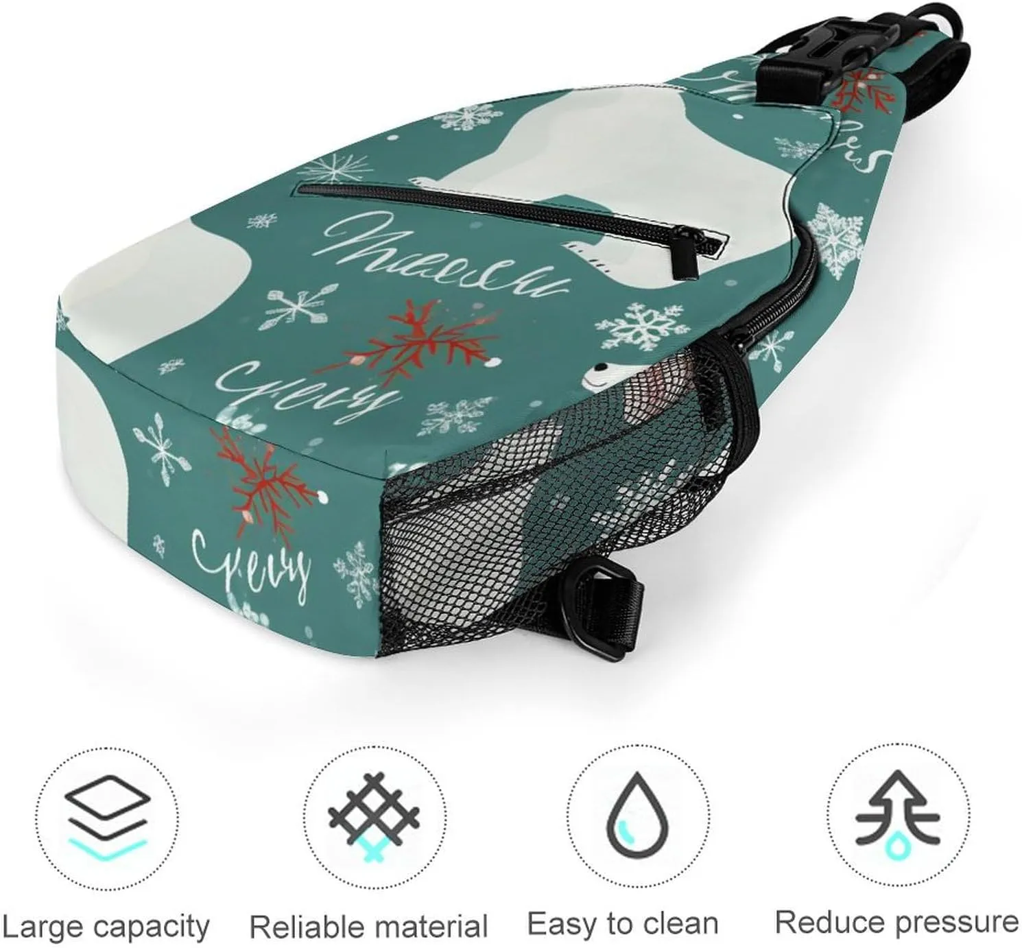 Small Crossbody Sling Backpack Blue Floral Chest Bags for Traveling Chest Fashion Shoulder Bag