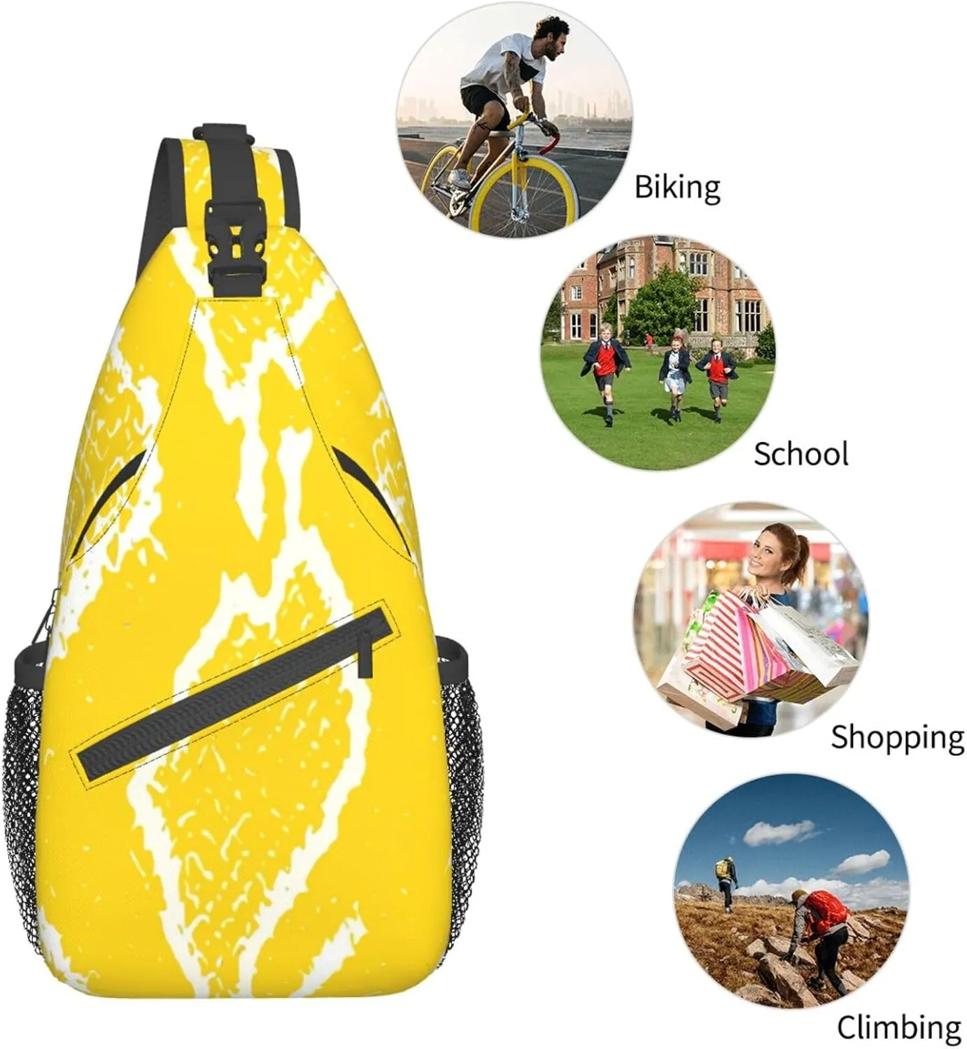 Snake Shoulder Bag Snake Skin Sling Backpack Daypack Casual Backpack Hiking Bag Cool Backpack Bag