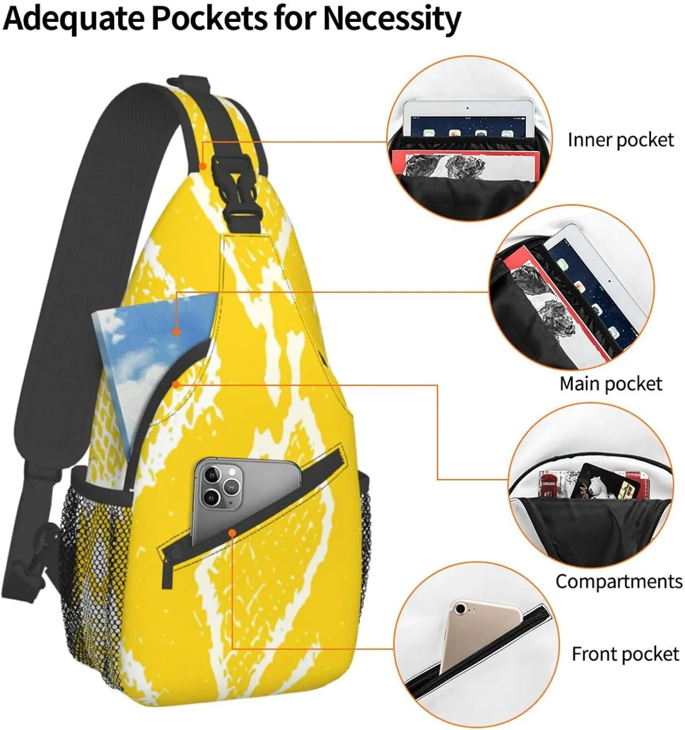 Snake Shoulder Bag Snake Skin Sling Backpack Daypack Casual Backpack Hiking Bag Cool Backpack Bag