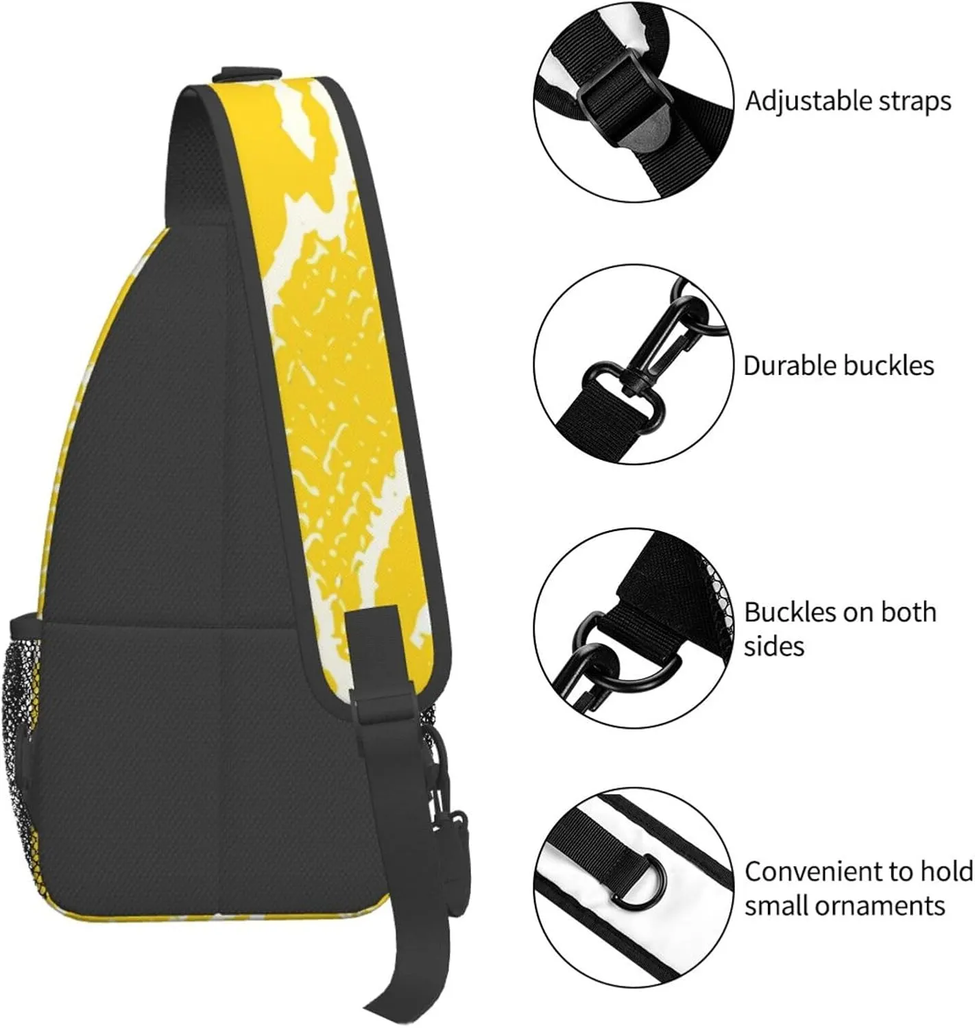 Snake Shoulder Bag Snake Skin Sling Backpack Daypack Casual Backpack Hiking Bag Cool Backpack Bag