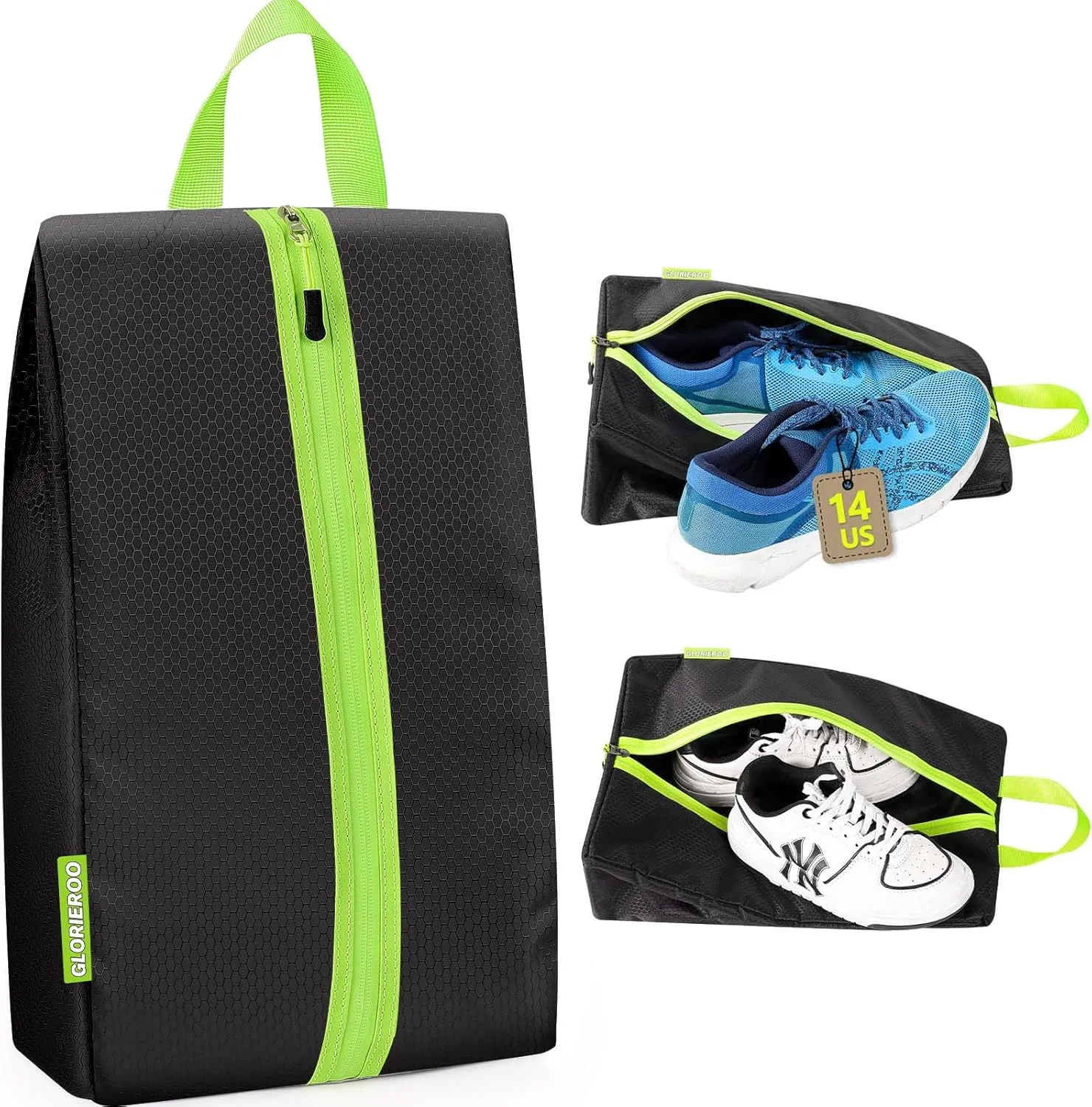 Soccer Cleat Bag - Odor-Absorbing Lightweight Track Shoe Organizer for Travel, Gym & Sports | Smell-Proof Storage with Active Carbon Fabric (Ideal for Spikes, Golf, Tennis，Bowling)