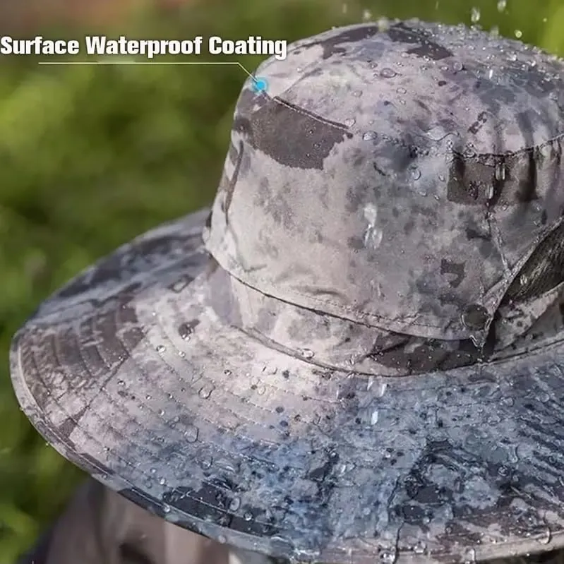 Solar Powered Fishing Hat with Fans – UPF 50  Wide Brim Sun Hat, Cooling – Lightweight, Waterproof for Hiking, Angling