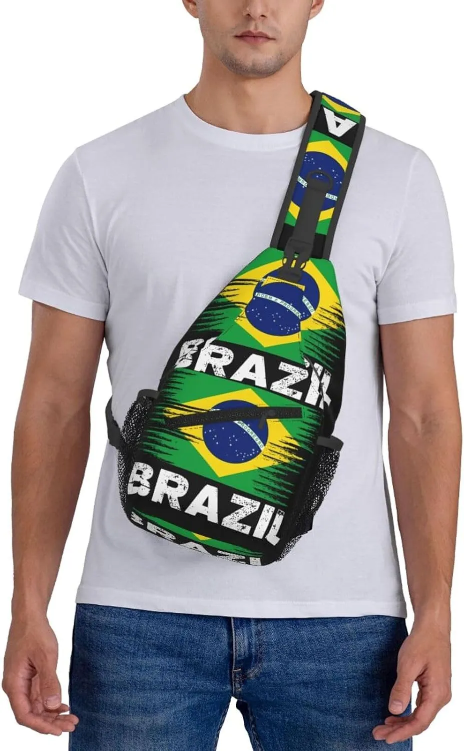 South Africa Flag Sling Bag Adjustable Chest Bags Casual Crossbody Bag Travel Shoulder Backpack