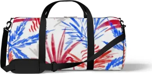Sports Gym Bag for Women and Men Waterproof Palm Tree Pattern Tropical Simple Sketch Duffel Bag Lightweight Carryon Traveling Boarding Gripsack