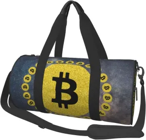 Spotrs Gym Bag Original Bitcoin Cryptocurrency Copper Workout Travel Bag Duffle Bag Weekender Bags For Women Men