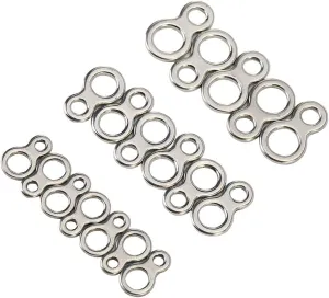 Stainless Steel Fishing Figure 8 Rings | 60pcs Oxidation - Proof Jigging Rings for Tuna/Marlin | Closed Double Eyelet Tackle Accessories with Storage Box