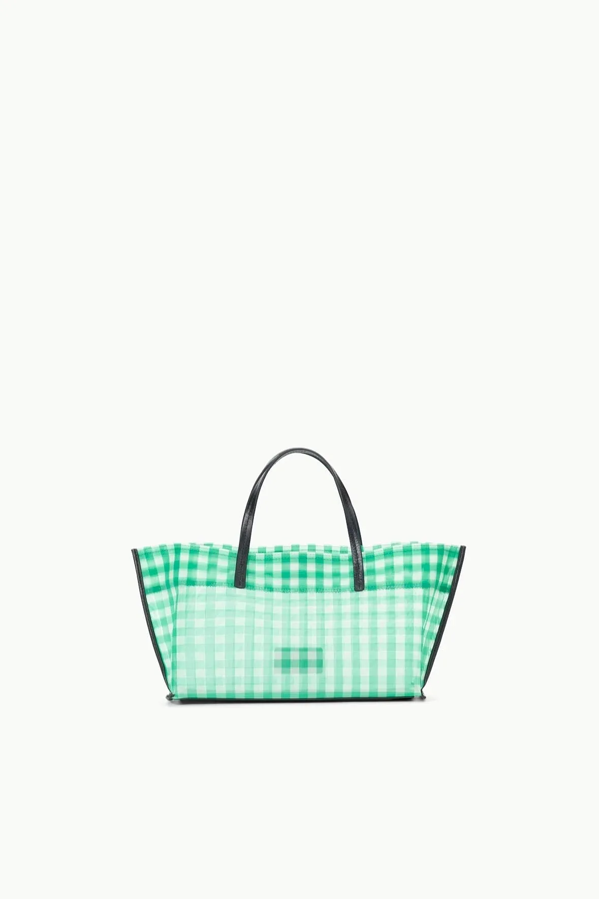 Staud Christos Mini Mesh Tote Jade Gingham