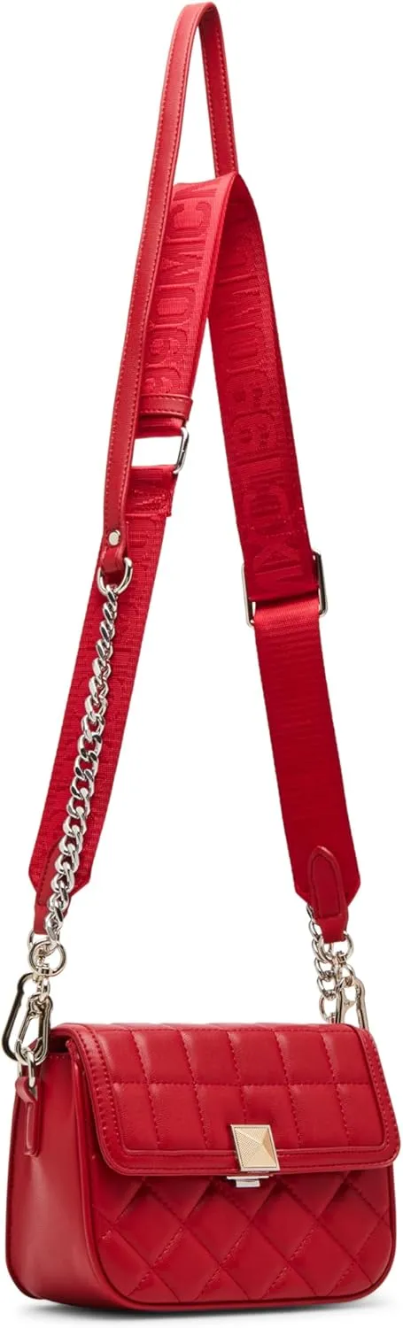 Steve Madden Carla Mixed Quilt Flap Crossbody