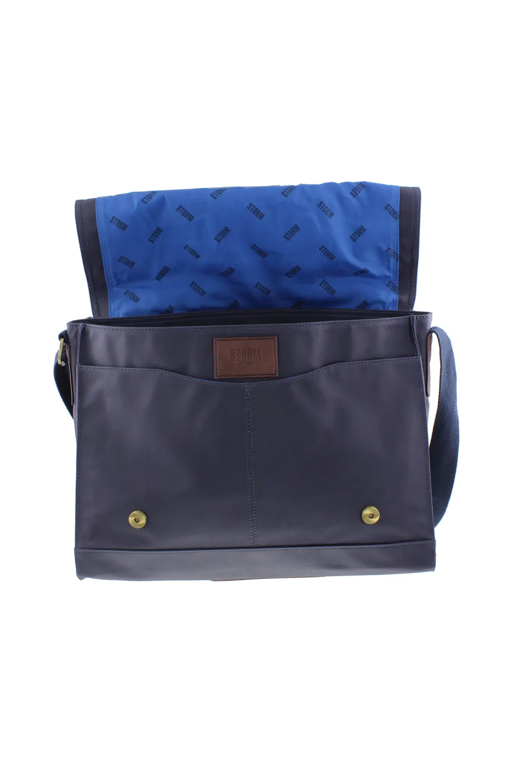 STORM London NORTHWAY Laptop Messenger NAVY COATED