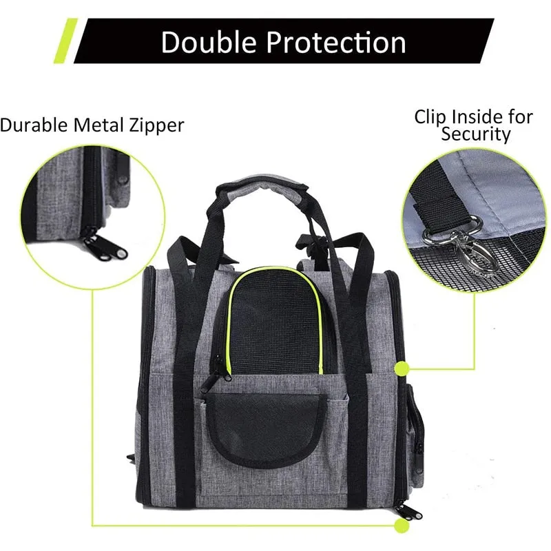 Sturdy Reflective Foldable Dog Carrier