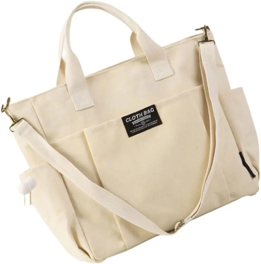 Stylish Canvas Crossbody Bag with Ample Pockets Casual Shoulder Bags Handbag for Shopping and Commuting Essential