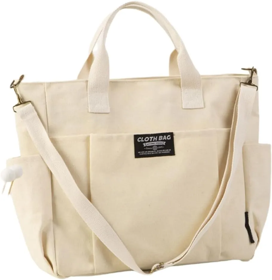 Stylish Canvas Crossbody Bag with Ample Pockets Casual Shoulder Bags Handbag for Shopping and Commuting Essential