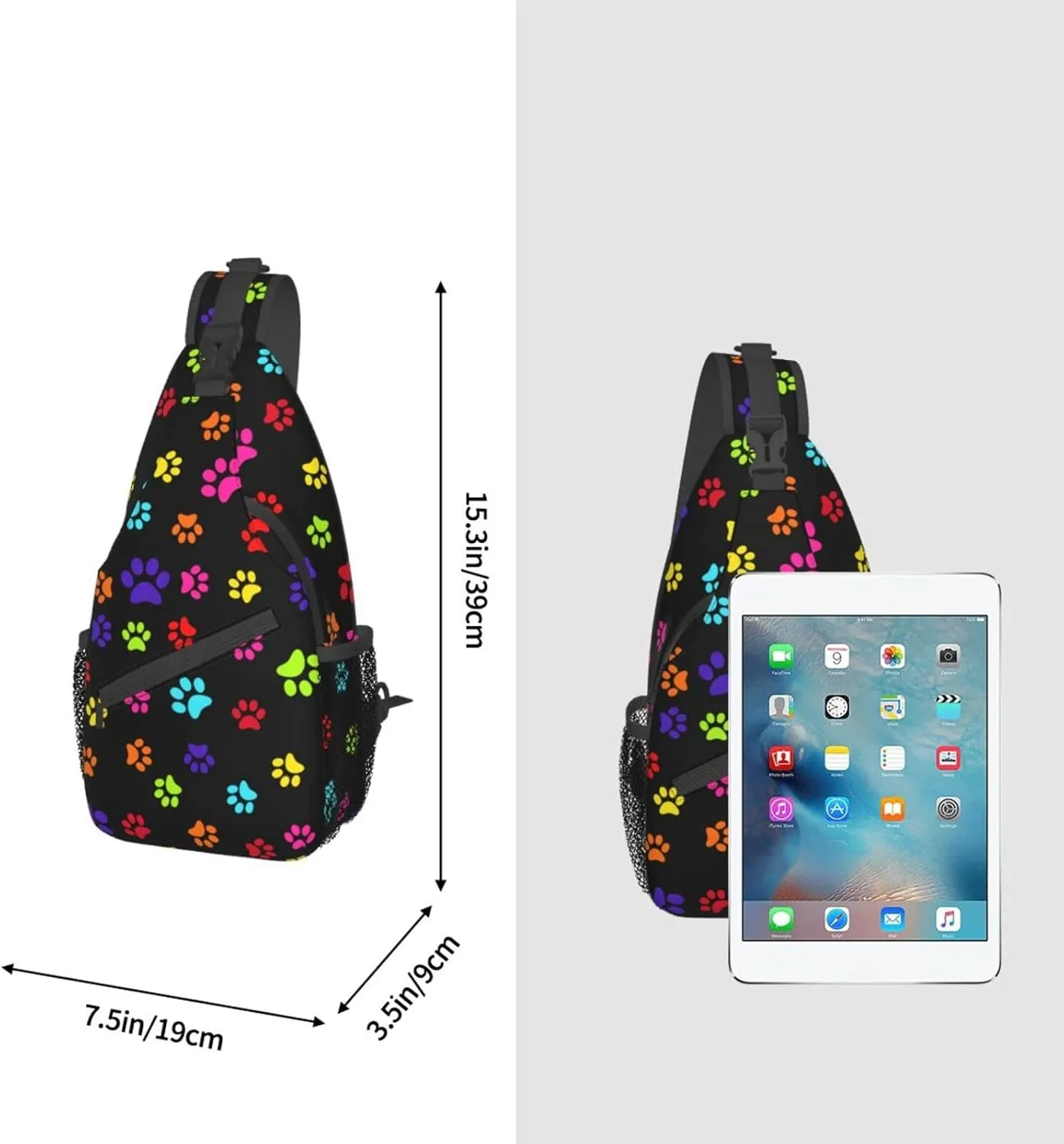 Stylish Chest Sling Bag Crossbody Shoulder Backpack Adjustable Lightweight Travel Hiking Casual Daypack Unisex