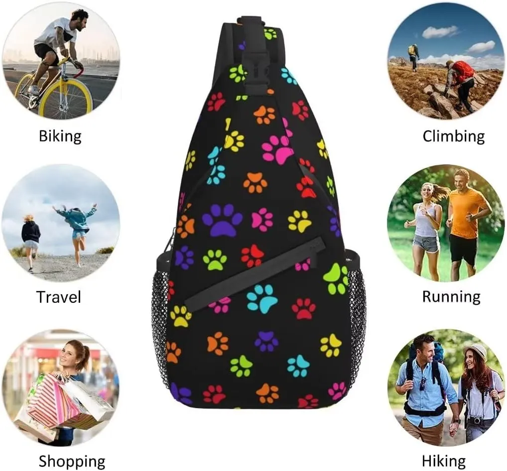 Stylish Chest Sling Bag Crossbody Shoulder Backpack Adjustable Lightweight Travel Hiking Casual Daypack Unisex