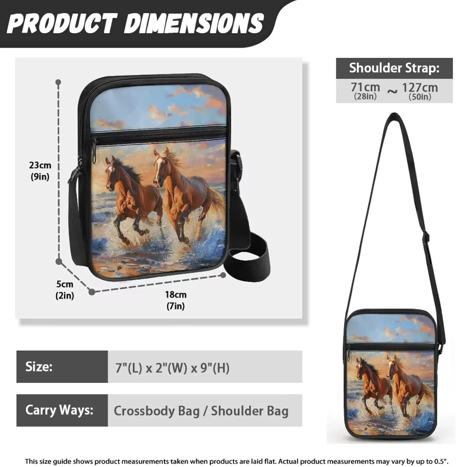 Suobstales Messenger Bag for Men Women Canvas Purse Crossbody Shoulder Bag Casual Sling Pack for Work Business Sport Travel