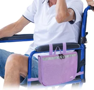 supregear Wheelchair Side Bag, Multifunctional Side Storage Pouch for Rollator, Walkers, Power Wheelchairs and Knee Scooters Wheelchair Armrest Bag for Elderly Seniors Adults Portable Travel Tote