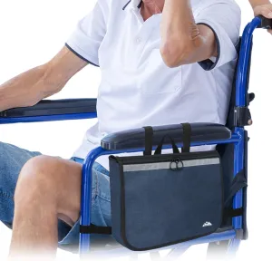 supregear Wheelchair Side Bag, Multifunctional Side Storage Pouch for Rollator, Walkers, Power Wheelchairs and Knee Scooters Wheelchair Armrest Bag for Elderly Seniors Adults Portable Travel Tote