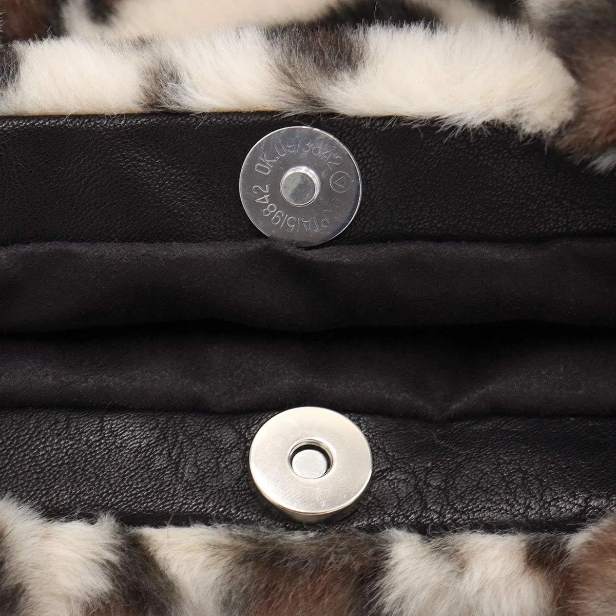 surell - Faux Rex Rabbit Fur Leopard Print Handbag - Small Fuzzy Tote Bag