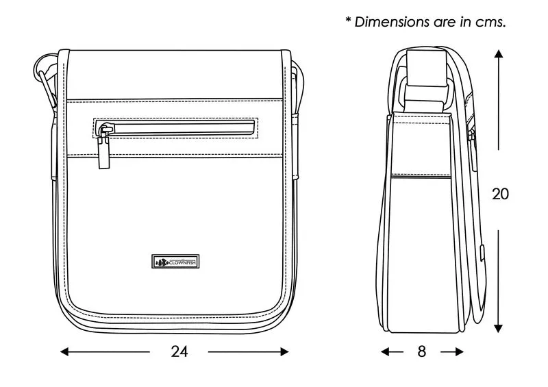 Synthetic Messenger Bag - Premium Leatherette, Lightweight | 23 cm | Mahogany