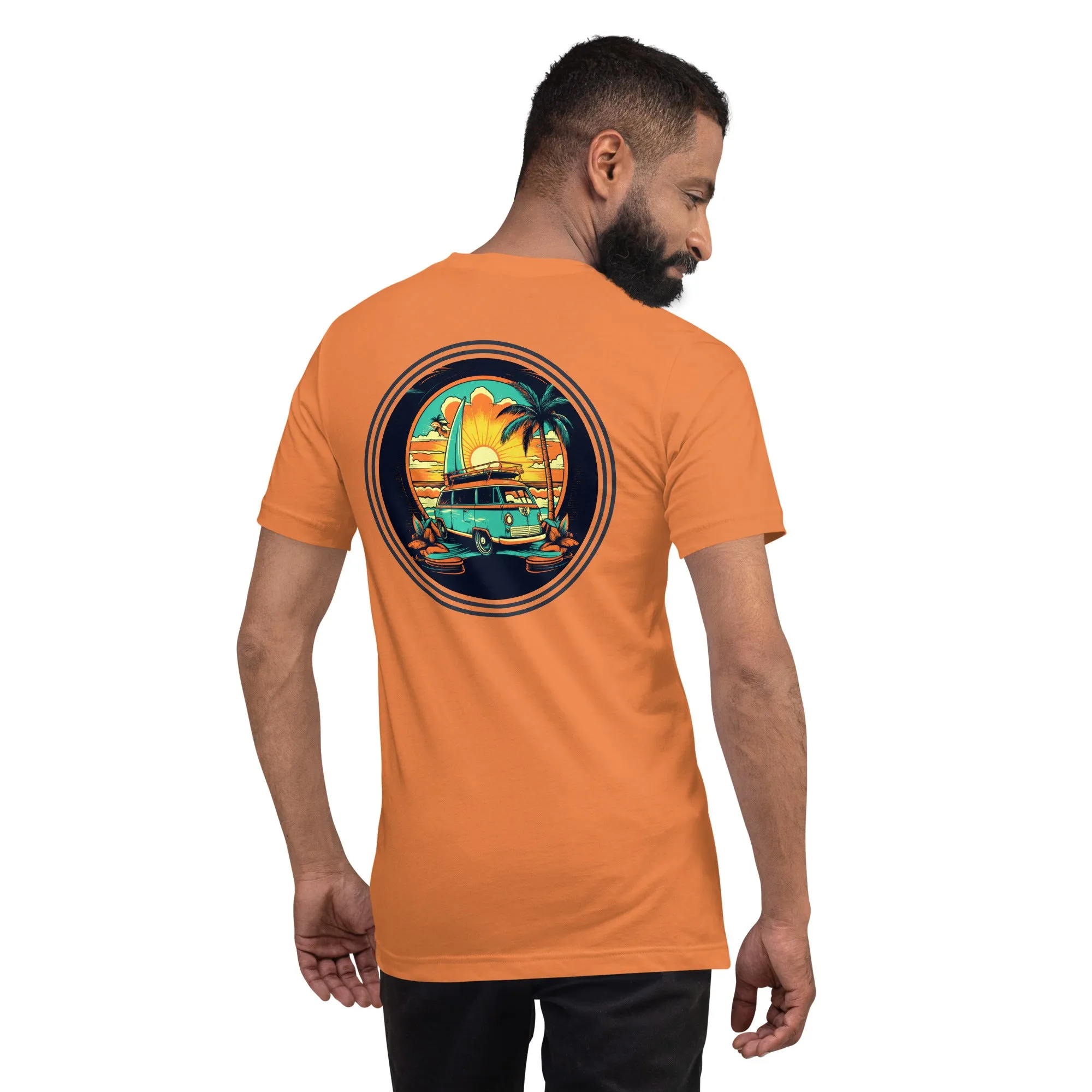 T-Shirt - 100% Ring-Spun Cotton - Limited Edition Surf Collection - Surfer Bus Graphics