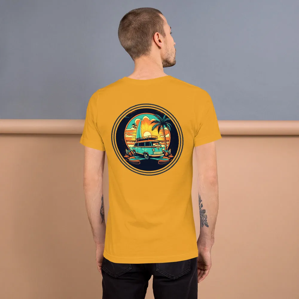 T-Shirt - 100% Ring-Spun Cotton - Limited Edition Surf Collection - Surfer Bus Graphics