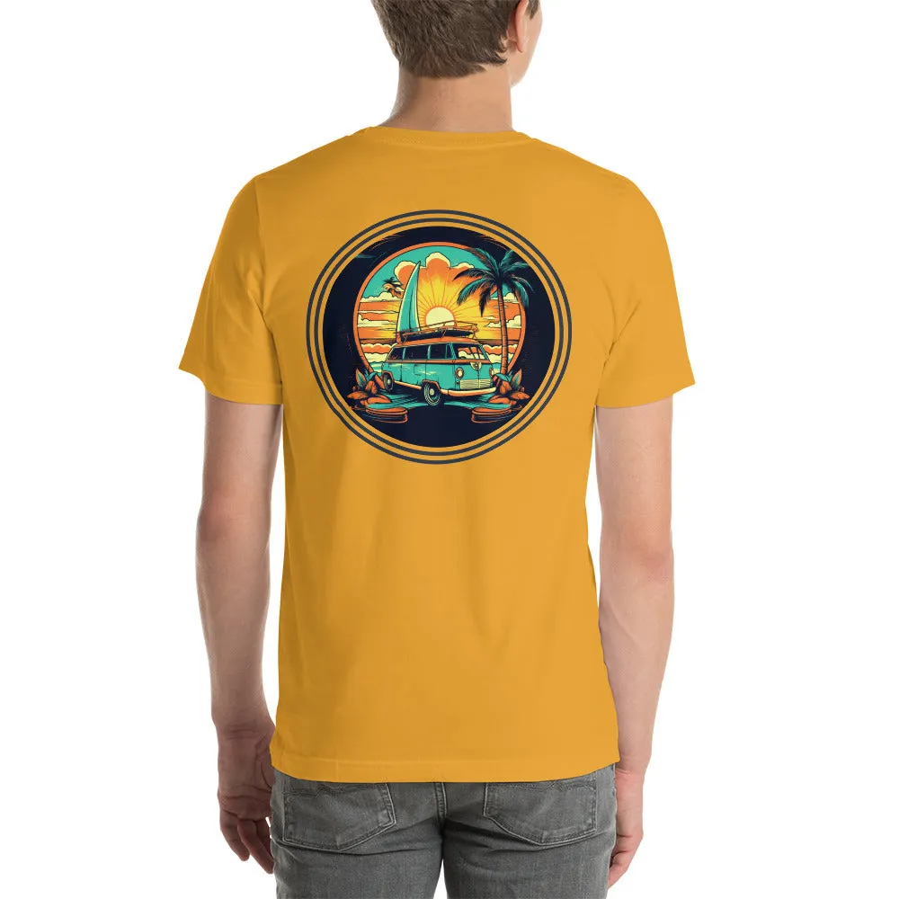 T-Shirt - 100% Ring-Spun Cotton - Limited Edition Surf Collection - Surfer Bus Graphics