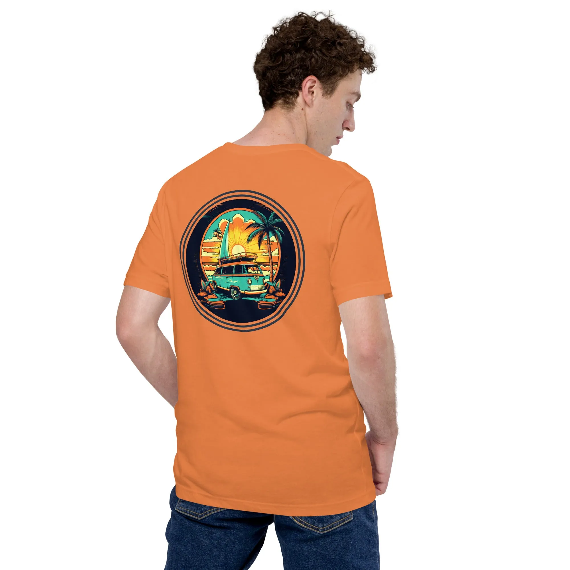 T-Shirt - 100% Ring-Spun Cotton - Limited Edition Surf Collection - Surfer Bus Graphics