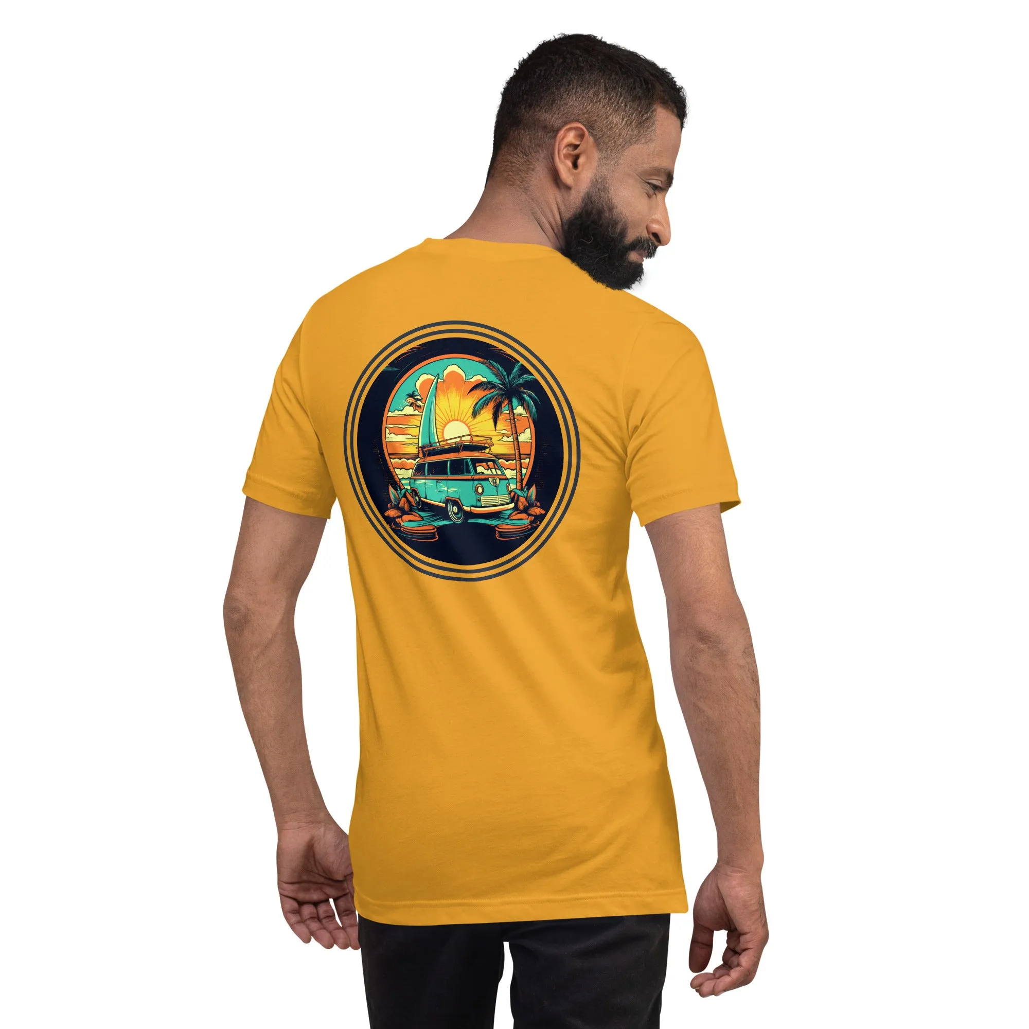 T-Shirt - 100% Ring-Spun Cotton - Limited Edition Surf Collection - Surfer Bus Graphics