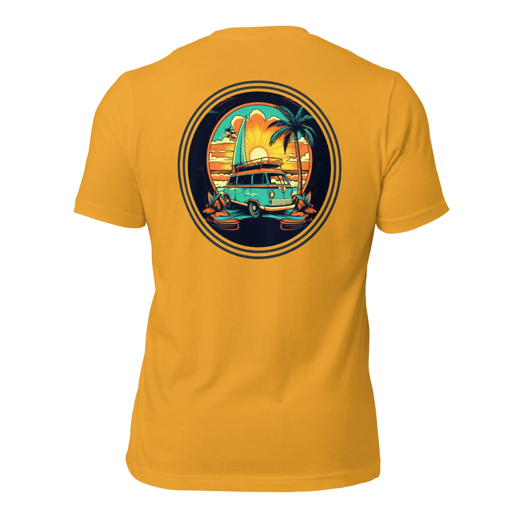 T-Shirt - 100% Ring-Spun Cotton - Limited Edition Surf Collection - Surfer Bus Graphics