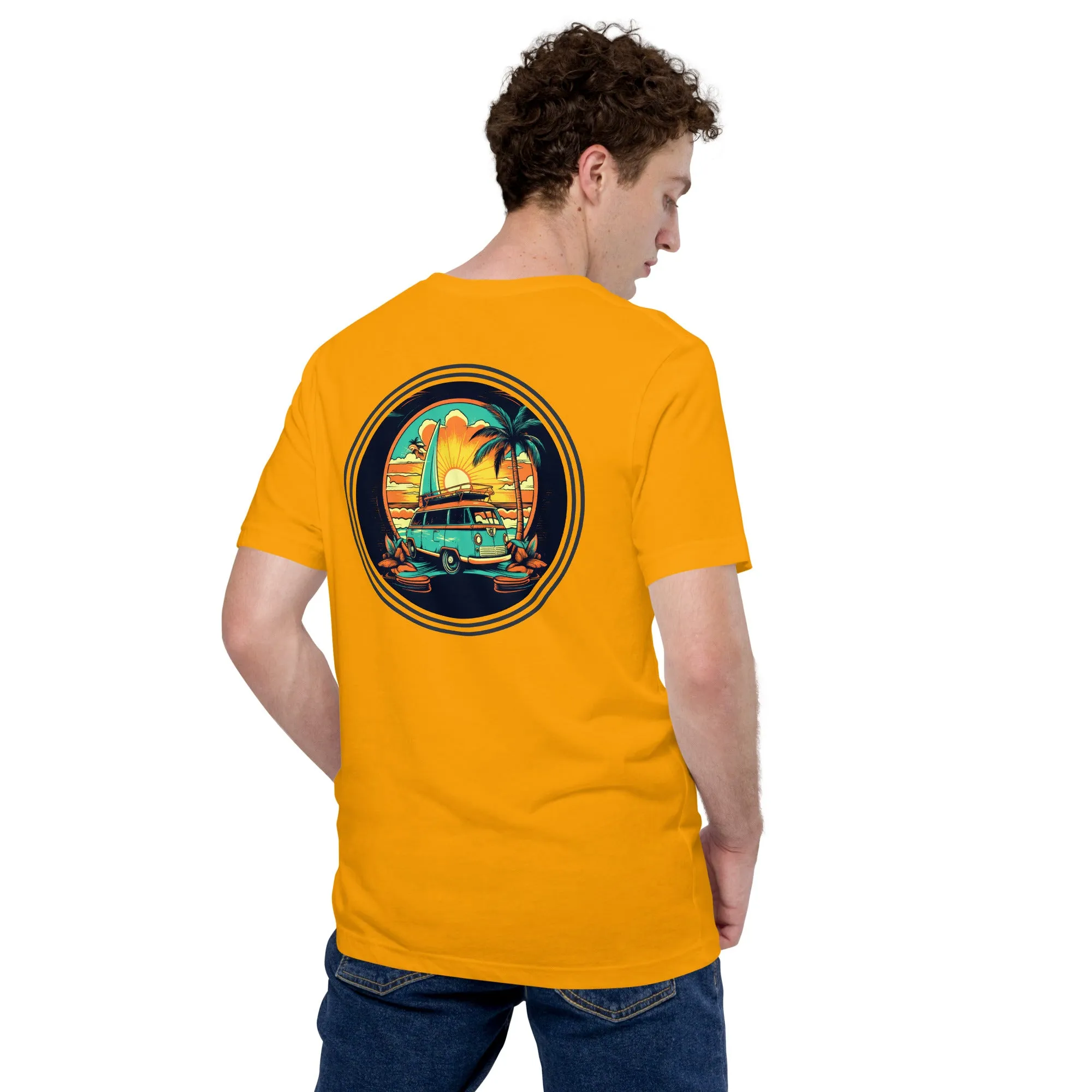 T-Shirt - 100% Ring-Spun Cotton - Limited Edition Surf Collection - Surfer Bus Graphics